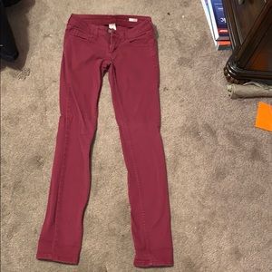 Maroon jeans